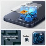 Spigen Optik.tr ”ez Fit” Camera Protector 2-pack Blue Titanium iPhone 15 Pro Max/15 Pro/14 Pro Max/14 Pro