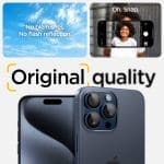 Spigen Optik.tr ”ez Fit” Camera Protector 2-pack Blue Titanium iPhone 15 Pro Max/15 Pro/14 Pro Max/14 Pro