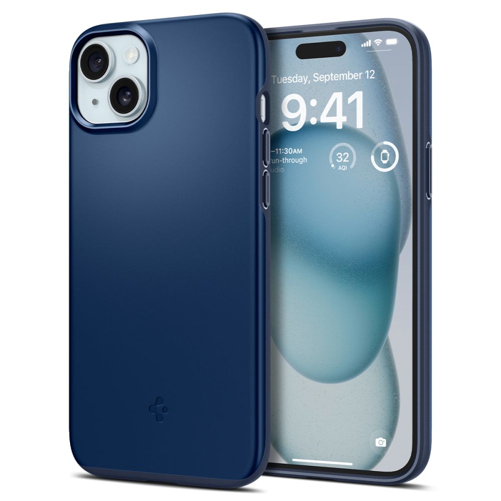 Spigen Thin Fit Navy Blue Kryt iPhone 15
