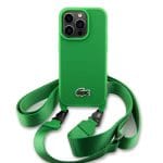 Lacoste Iconic Petit Pique Crossbody Woven Logo Green Kryt iPhone 15 Pro Max