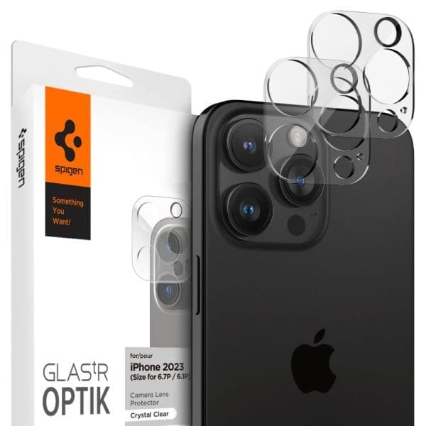 Spigen Optik.tr Camera Protector 2-pack Iphone Crystal Clear iPhone 15 Pro Max/15 Pro/14 Pro Max/14 Pro