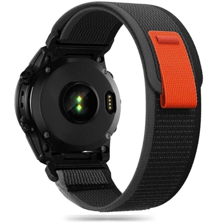 Tech-Protect Nylon Garmin Fenix 5 / 6 / 6 Pro / 7 Black/Orange