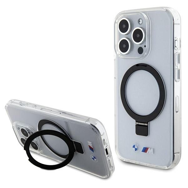BMW BMHMP15XURST Clear Hardcase Ring Stand M Collection MagSafe Kryt iPhone 15 Pro Max