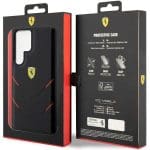 Ferrari FEHCS23LPBAK Black Hardcase Hot Stamp Lines Kryt Samsung Galaxy S23 Ultra
