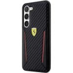 Ferrari FEHCS23MNPYK Black Hardcase Carbon Contrast Edges Kryt Samsung Galaxy S23 Plus