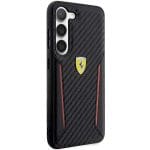 Ferrari FEHCS23MNPYK Black Hardcase Carbon Contrast Edges Kryt Samsung Galaxy S23 Plus