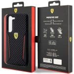 Ferrari FEHCS23MNPYK Black Hardcase Carbon Contrast Edges Kryt Samsung Galaxy S23 Plus