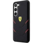 Ferrari FEHCS23SPBAK Black Hardcase Hot Stamp Lines Kryt Samsung Galaxy S23