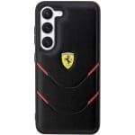 Ferrari FEHCS23SPBAK Black Hardcase Hot Stamp Lines Kryt Samsung Galaxy S23