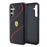 Ferrari PU Carbon Twist Black Kryt Samsung Galaxy S23 Fe