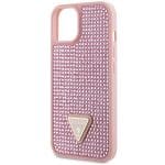Guess GUHCP14MHDGTPP Pink Hardcase Rhinestone Triangle Kryt iPhone 15 Plus/14 Plus