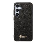 Guess PC/TPU Glitter Flakes Metal Logo Black Kryt Samsung Galaxy S24 Plus