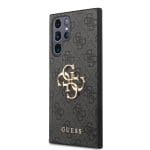 Guess PU 4G Metal Logo Grey Kryt Samsung Galaxy S24 Ultra