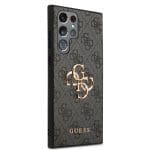 Guess PU 4G Metal Logo Grey Kryt Samsung Galaxy S24 Ultra