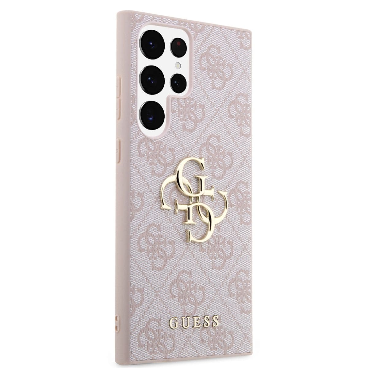 Guess PU 4G Metal Logo Pink Kryt Samsung Galaxy S24 Ultra