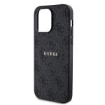 Guess PU Leather 4G Colored Ring MagSafe Black Kryt iPhone 14 Pro Max
