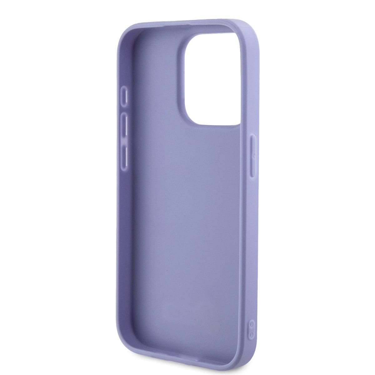 Guess PU Leather Iridescent Metal Script Purple Kryt iPhone 15 Pro