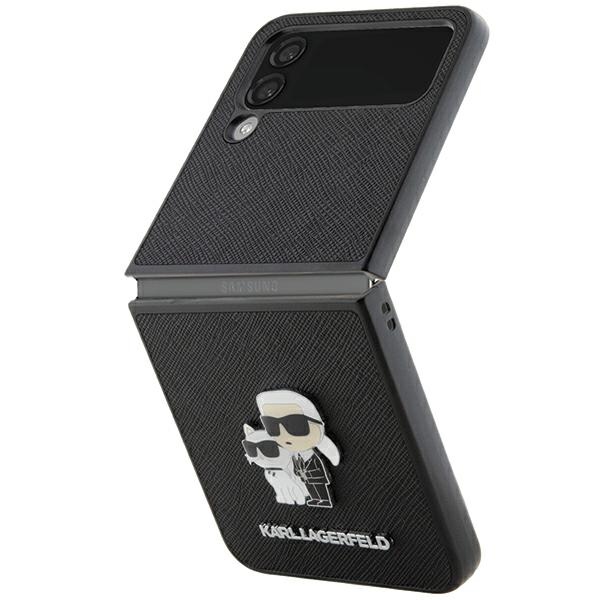 Karl Lagerfeld KLHCZF4SAKCNPK Hardcase Black Saffiano Karl&Choupette Pin Kryt Samsung Galaxy Z Flip 4