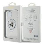 Karl Lagerfeld KLHMP14SHMRSKCH White Hardcase Ring Stand Karl&Choupettte MagSafe Kryt iPhone 14