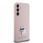 Karl Lagerfeld Liquid Silicone Metal Choupette Pink Kryt Samsung Galaxy S23 Fe