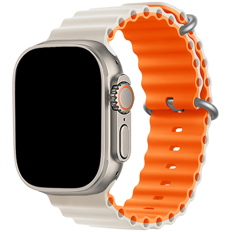 Ocean Náramok Apple Watch 41/40/38mm Starlight Orange