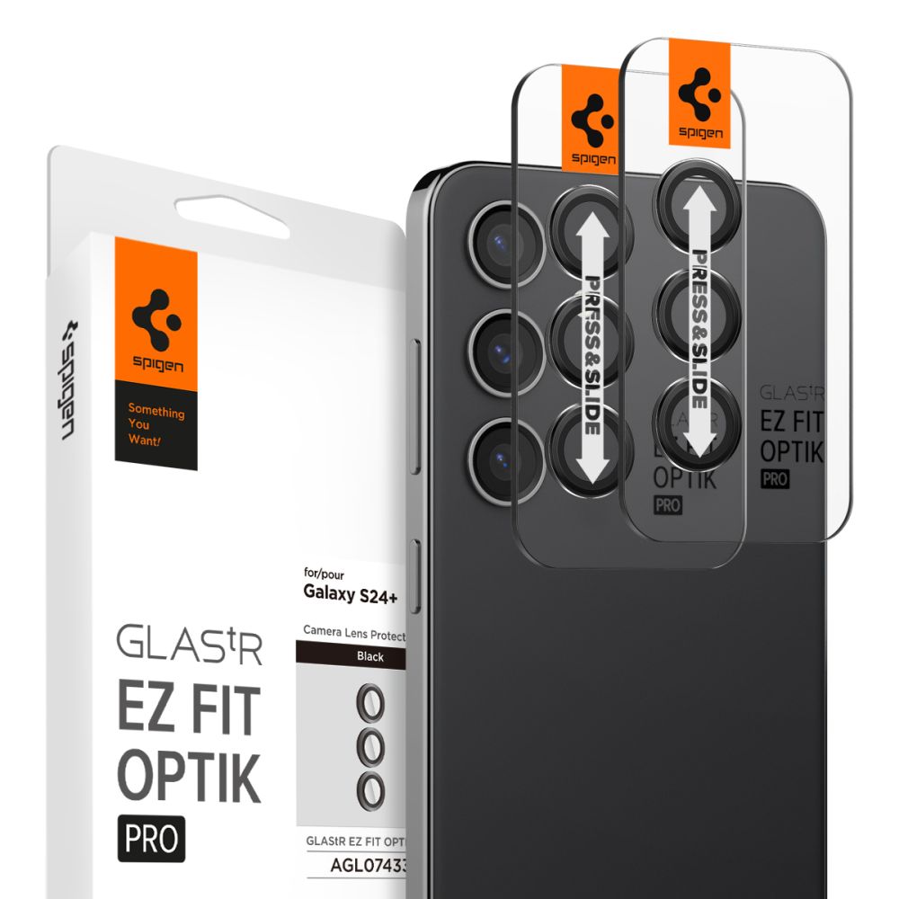 Spigen Optik.tr ”ez Fit” Camera Protector 2-pack Black Samsung Galaxy S24 Plus