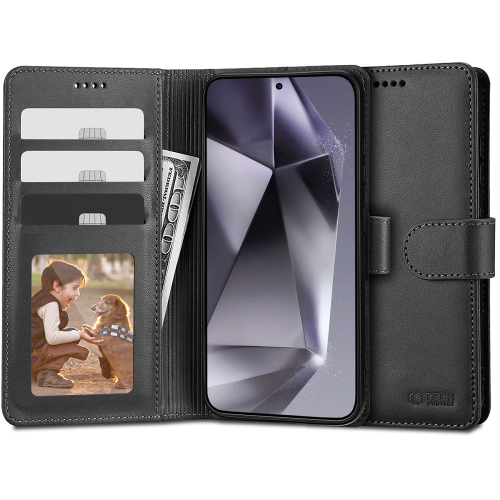 Tech-Protect Wallet black Kryt Samsung Galaxy S24 Plus