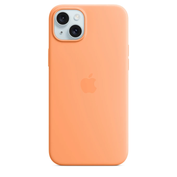 Apple MT173ZM/A Silicone MagSafe Orange Sorbet Kryt iPhone 15 Plus