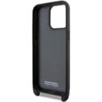 BMW BMHCP15L23PSCCK Black Hardcase M Edition Carbon Stripe & Strap Kryt iPhone 15 Pro