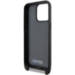 BMW BMHCP15L23PSVTK Black Hardcase M Edition Carbon Tricolor Lines & Strap Kryt iPhone 15 Pro