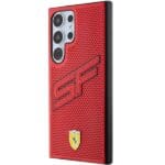Ferrari FEHCS24LPINR Red HardCase Big SF Perforated Kryt Samsung Galaxy S24 Ultra