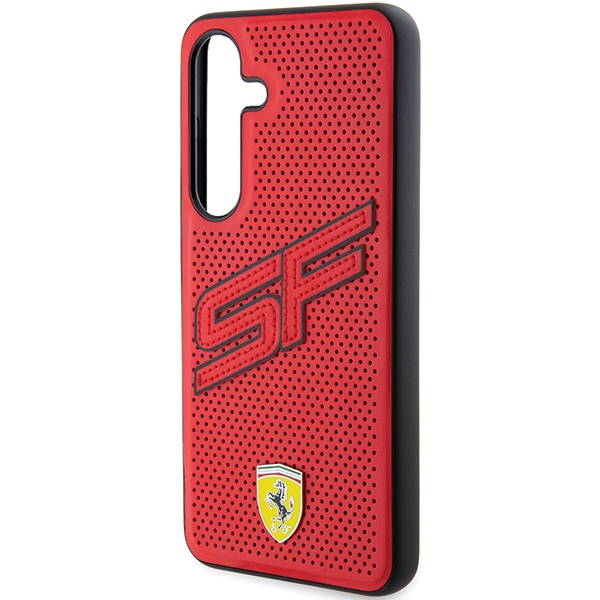 Ferrari FEHCS24MPINR Red HardCase Big SF Perforated Kryt Samsung Galaxy S24 Plus