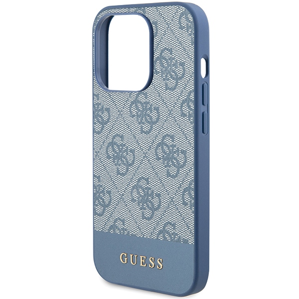 Guess GUHCP15LG4GLBL Blue HardCase 4G Stripe Collection Kryt iPhone 15 Pro