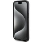 Guess GUHCP15MPG4GPK Black HardCase 4G Triangle Metal Logo Kryt iPhone 15 Plus