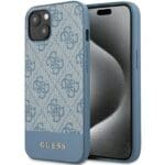 Guess GUHCP15SG4GLBL Blue HardCase 4G Stripe Collection Kryt iPhone 15