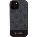 Guess GUHCP15SG4GLGR Grey HardCase 4G Stripe Collection Kryt iPhone 15