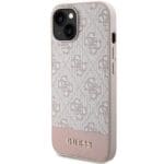 Guess GUHCP15SG4GLPI Pink HardCase 4G Stripe Collection Kryt iPhone 15