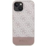 Guess GUHCP15SG4GLPI Pink HardCase 4G Stripe Collection Kryt iPhone 15