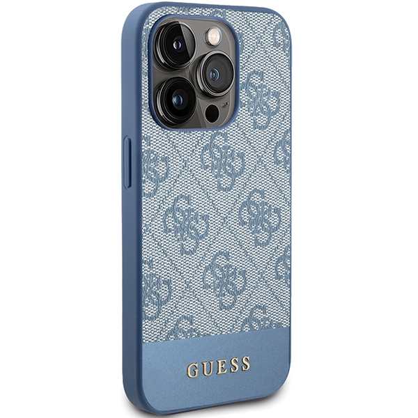 Guess GUHCP15XG4GLBL Blue HardCase 4G Stripe Collection Kryt iPhone 15 Pro Max