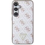 Guess GUHCS24SPG4GPH White Hardcase 4G Triangle Kryt Samsung Galaxy S24