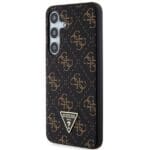 Guess GUHCS24SPG4GPK Black Hardcase 4G Triangle Kryt Samsung Galaxy S24