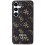 Guess GUHCS24SPG4GPK Black Hardcase 4G Triangle Kryt Samsung Galaxy S24