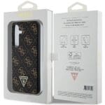 Guess GUHCS24SPG4GPK Black Hardcase 4G Triangle Kryt Samsung Galaxy S24