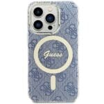 Guess GUHMP15LH4STB Blue HardCase IML 4G MagSafe Kryt iPhone 15 Pro