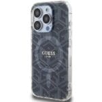 Guess GUHMP15LHGCUSTGK Black HardCase IML GCube MagSafe Kryt iPhone 15 Pro