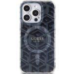 Guess GUHMP15LHGCUSTGK Black HardCase IML GCube MagSafe Kryt iPhone 15 Pro