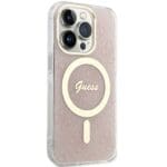 Guess GUHMP15XH4STP Pink HardCase IML 4G MagSafe Kryt iPhone 15 Pro Max