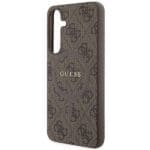 Guess GUHMS24MG4GFRW Brown Hardcase 4G Collection Leather Metal Logo MagSafe Kryt Samsung Galaxy S24 Plus