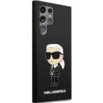 Karl Lagerfeld KLHCS24LSNIKBCK Hardcase Black Silicone Ikonik Kryt Samsung Galaxy S24 Ultra