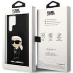 Karl Lagerfeld KLHCS24LSNIKBCK Hardcase Black Silicone Ikonik Kryt Samsung Galaxy S24 Ultra